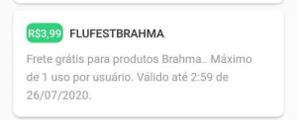 Frete Grátis para pedidos Brahma - Zé Delivery