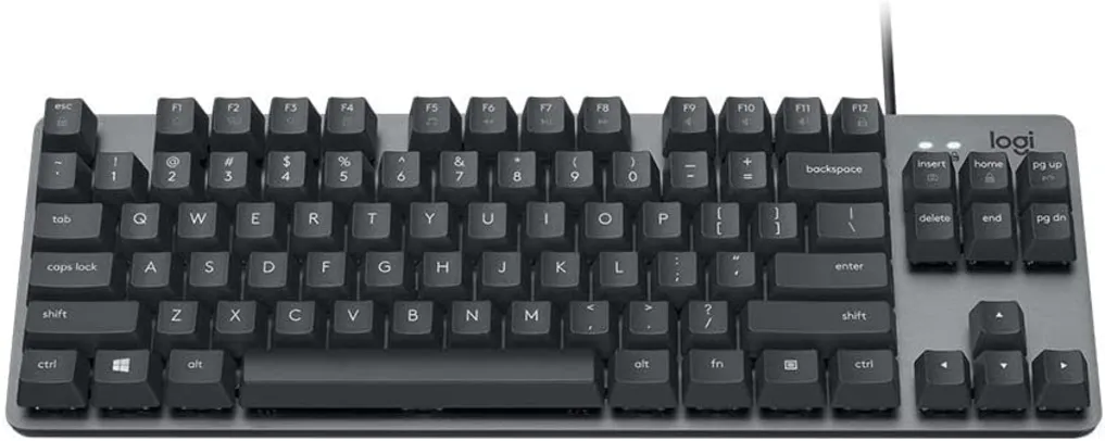 Teclado Mecânico com fio Logitech K835 TKL com Estrutura de Alumínio e Switch Red Linear