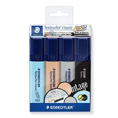 Marcadores de Texto STAEDTLER , Textsurfer Vintage, 364 CWP4, 4 Cores Vintage, Multicoloridos