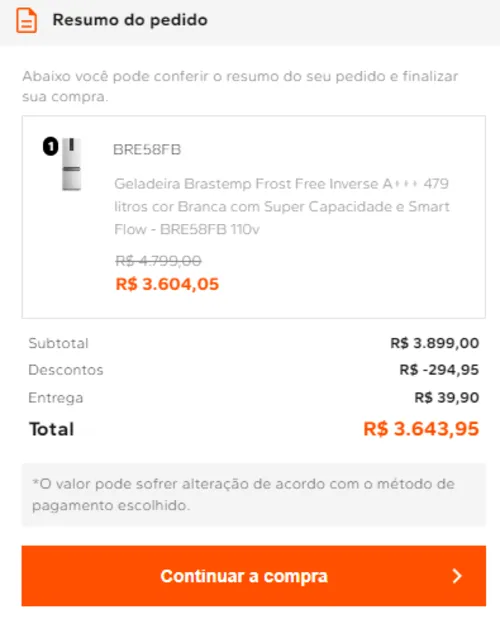 Imagem na descrição da promoção