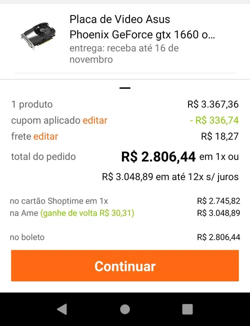 Imagem na descrição da promoção