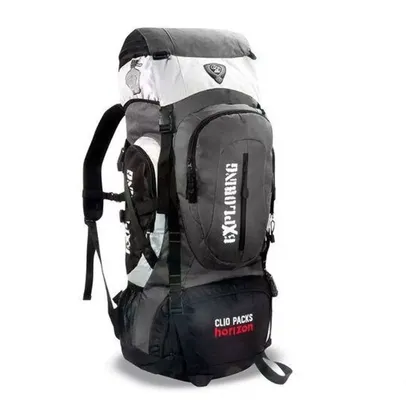 Mochila 70l Camping Trilha Viagem Pesca Impermeável Cinza