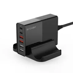 BlitzWolf® BW-S16 75W 6-Port USB PD Charger Desktop Charging Station Dual PD3.0 Dual QC3.0