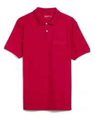 Camisa Polo Básica Bolso - Rosa R$10