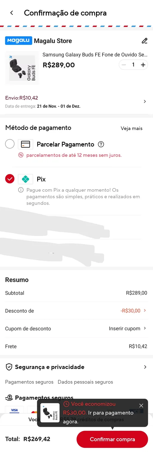 Imagem na descrição da promoção