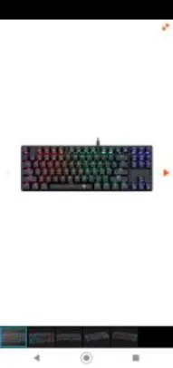 Teclado Gamer Mecânico T-Dagger Bora, Switch Brown, RGB | R$209