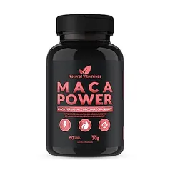 Maca Peruana, Cranberry e Cúrcuma - Ingredientes Naturais - 1 Pote com 60 Cápsula de 500mg - Natural Vitaminas.