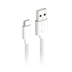 [Prime] Cabo USB-USB-C marca C3Plus, 2 Metros, Branco, 2A | R$14