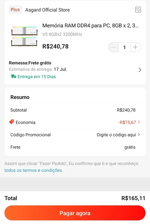 Imagem na descrição da promoção