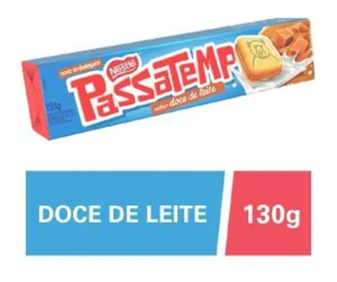 [PRIME] [08 unidades] Biscoito Passatempo Doce de Leite - 130g | R$9