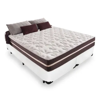 Foto do produto Cama Box Super King + Colchão De Molas - Anjos - Classic Superlastic - 193x203x61cm