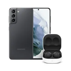 (AME R$3149) Galaxy S21 128GB Cinza + Galaxy Buds 2 (R177) Preto