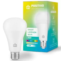 [banQi R$ 42] Smart Lâmpada Wi-Fi Positivo Casa Inteligente RGB+ 12W