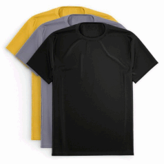 Kit 3 Camisetas Via Basic Dry Academia Proteção Solar UV Masculina