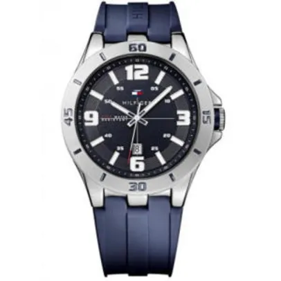 Relógio tommy hilfiger masculino borracha azul - 1791062 - R$412