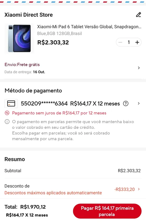 Imagem na descrição da promoção