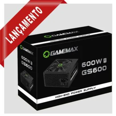 Fonte De Alimentacao 600w Gs600 80 Plus White Gamemax | R$ 271
