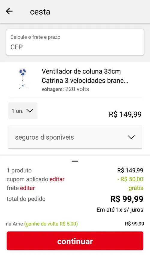 Imagem na descrição da promoção