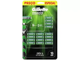 Carga para Aparelho de Barbear Gillette - Mach3 Sensitive 16 Cargas