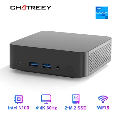  Mini PC Chatroey T9 Intel Alder Lake N100 Windows 11 Pocket Computer