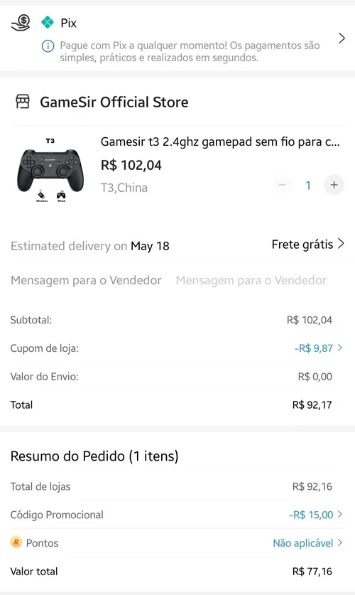 Imagem na descrição da promoção