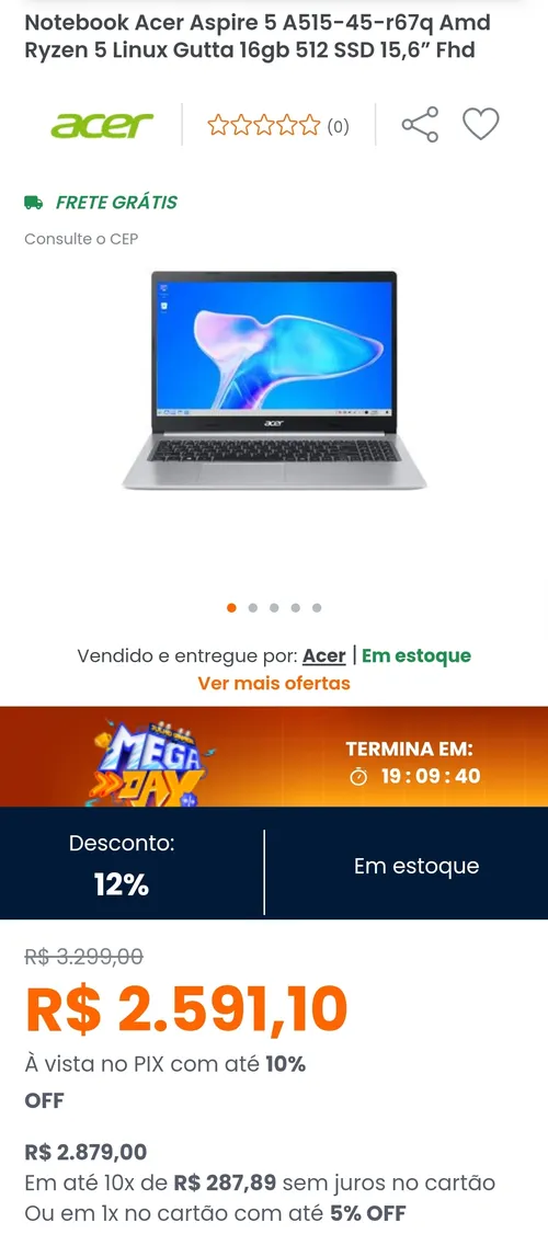 Imagem na descrição da promoção