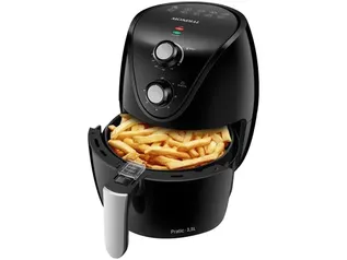 Fritadeira Elétrica sem Óleo/Air Fryer Mondial Pratic AF-31 Preta 3,5L com Timer