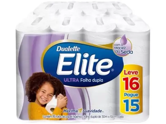 7 pacote Papel Higiênico Folha Dupla Elite Ultra | R$84