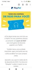 Vale de R$50,00 em compras usando Paypal