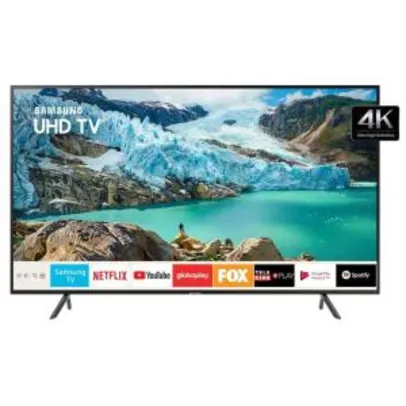 TV LED 55" Samsung Smart TV RU7100 4K 3 HDMI 2 USB 60Hz R$2.099