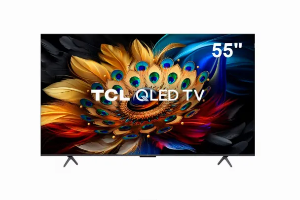 Smart Tv Tcl 55 QLED UHD 4K Google Tv Dolby Vision Atmos Chumbo C655