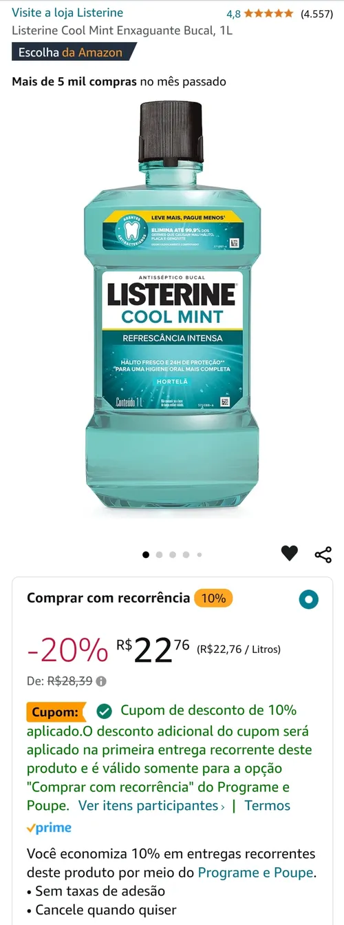 Imagem na descrição da promoção