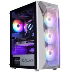 Gabinete Gamer Galax Revolution-05, Mid Tower, Vidro Temperado, ATX, White, Sem Fonte, Com 4 Fans, CGG5ANWA4B0