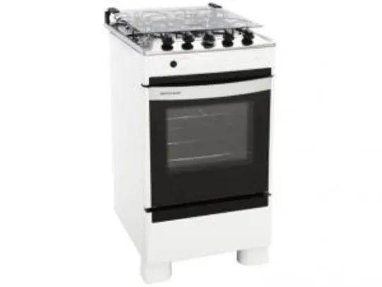 Fogão 4 Bocas Brastemp Clean BFO4NAB - Acendimento Automático Branco - R$569,91