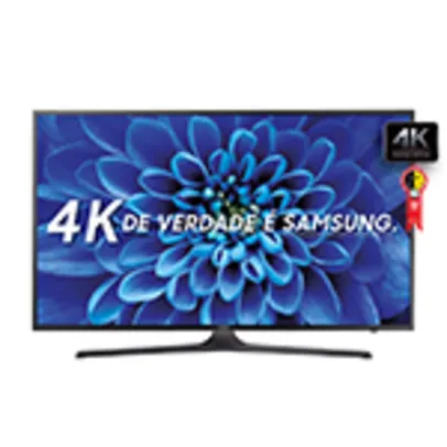 Smart TV 40" Ultra HD 4K UN40KU6000GXZD WiFi, 2 USB, 3 HDMI, Gamefly, 120Hz Motion Rate - Samsung