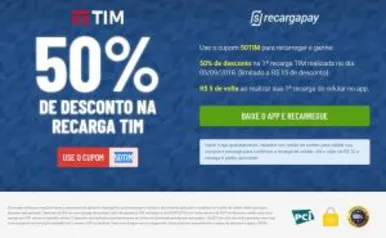 Tim 50% de desconto