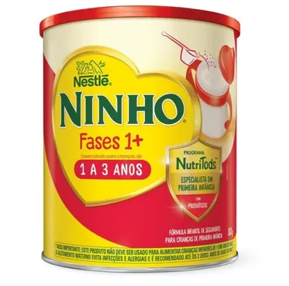 Ninho Fases 1+ Fórmula Infantil de Seguimento para Crianças de Primeira Infância de 1 a 3 anos 800g