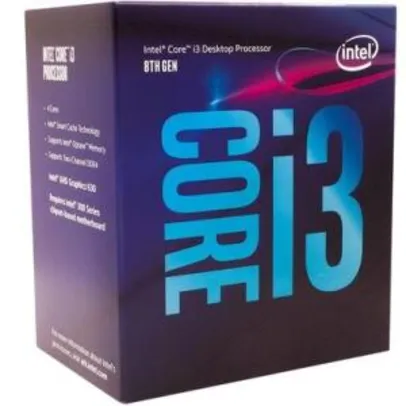 Processador Intel Core i3-8100 Coffee Lake, Cache 6MB, 3.6GHz, LGA 1151 | R$ 696