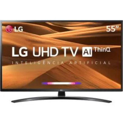 Smart TV LG LED 55" 55UM7470 UHD Thinq Ai + Controle Smart Magic | R$2610
