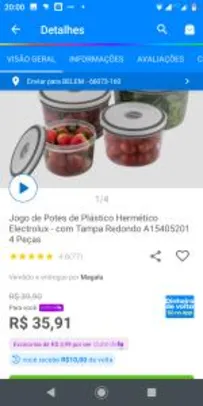 (APP + CLUB DA LU) Jogo de potes Electrolux