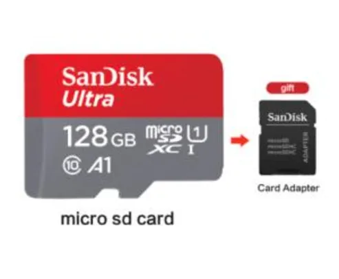 Cartão Micro SD 128GB Sandisk | R$99