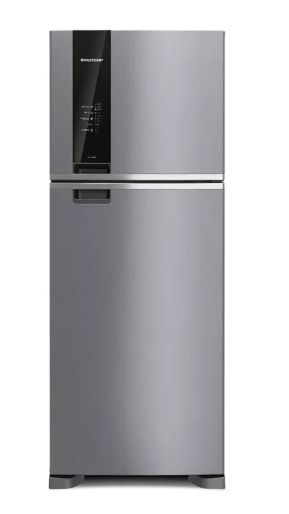 Foto do produto Geladeira Brastemp Duplex Frost Free Com Painel Eletrônico e Turbo Control 462L Inox Brm55bk