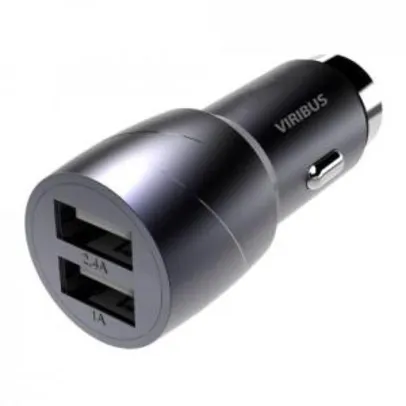 Carregador Veicular Turbo Rápido 2 entradas USB 2.4A Viribus R$20