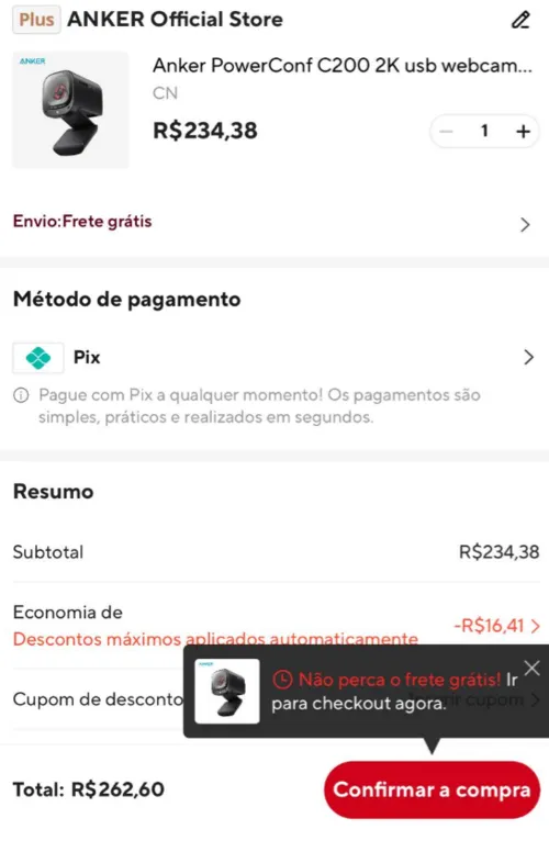 Imagem na descrição da promoção