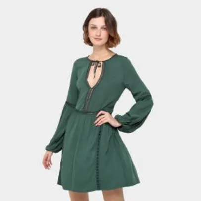 Vestido Colcci Com Aplicação e Decote - Verde R$96