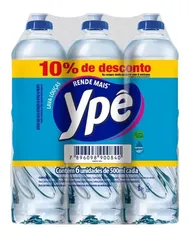 (R$1,65 cada) Pack Com 6 Detergente Líquido Ypê Clear 500ml