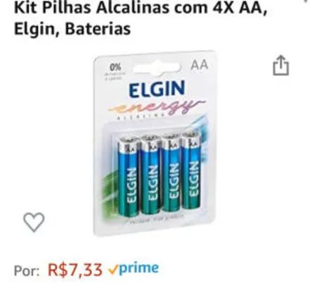 [PRIME] Pilhas Alcalinas com 4X AA