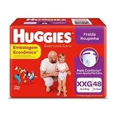 [Leve 3 Pague 2]Huggies Supreme Care - Fralda, Roupinha XXG, 48 fraldas