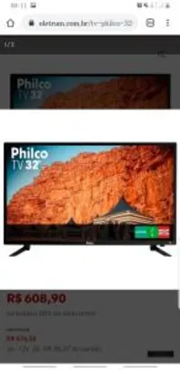 TV Philco 32 Polegadas Led HD PTV32C30D Preta R$ 609
