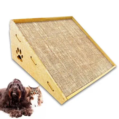 Rampa Arranhador Gatos Brinquedo Anti Stress Pet Mdf Sisal